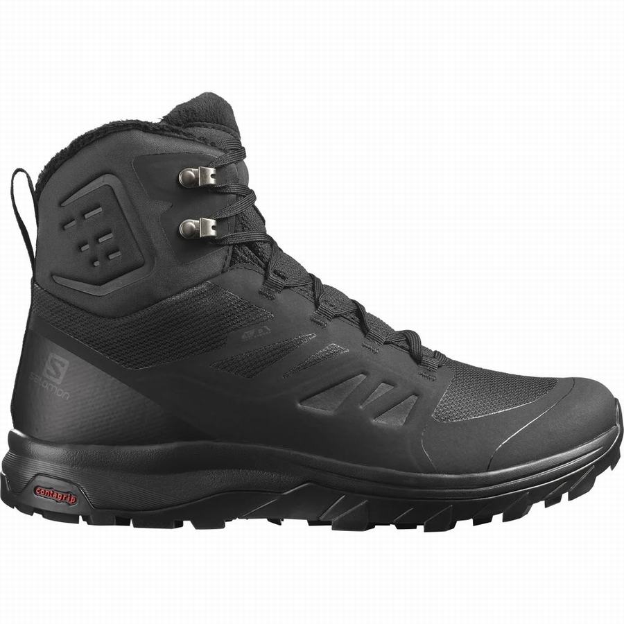 Salomon Outblast Thinsulate™ Climasalomon™ Nepremokave Zimne Topanky Panske Čierne |PTS6140UM|